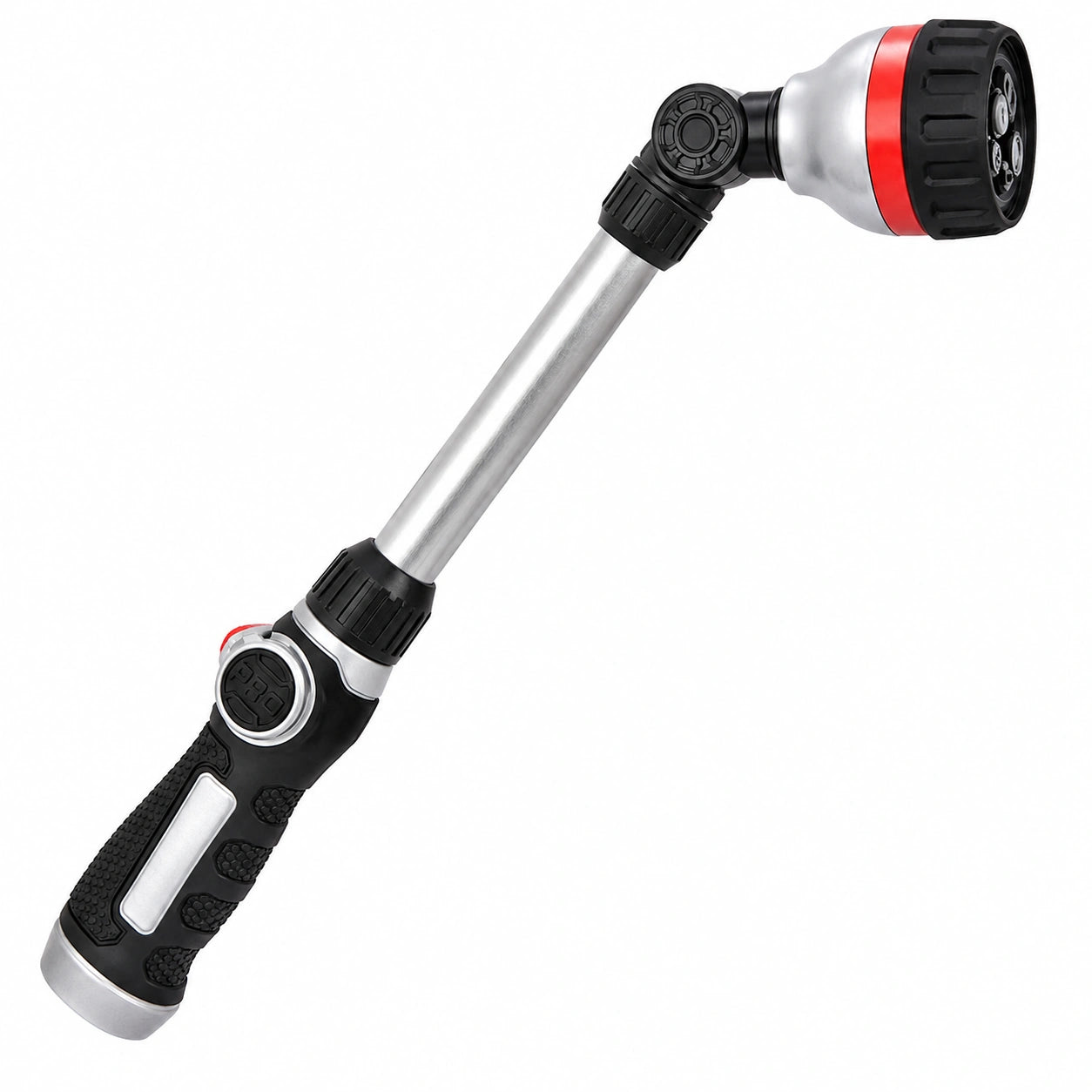 Gartenschlauch Sprühpistole 46 cm Aluminium Schwarz Silber Rot mit 8 Sprühmodi