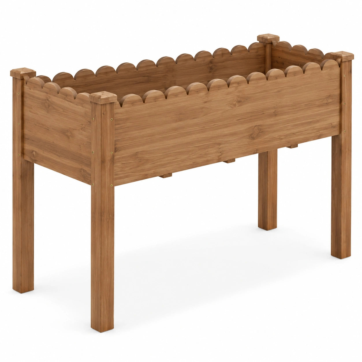 Hochbeet 100 x 50 x 80 cm aus Holz in Natur mit erhöhtem Pflanzkasten